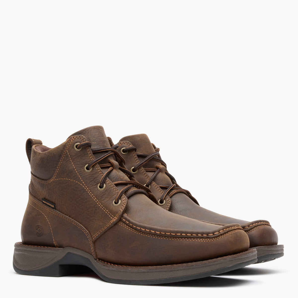 Durango DDB0544 men's dark earth chukka boots, pair three-quarter view