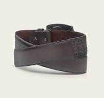 Cuadra Men’s Brown Hand-Painted Bovine Leather Western Belt BC401