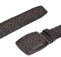 Cuadra Men’s Brown Hand-Painted Bovine Leather Western Belt BC401