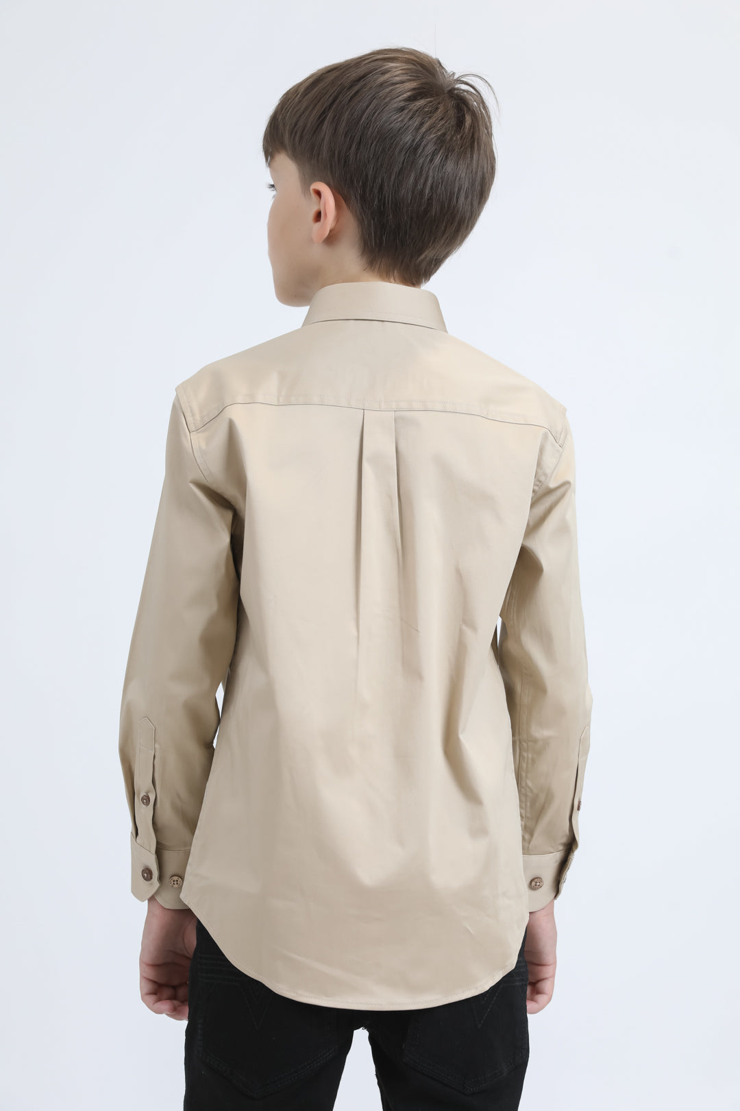 Platini CTK9261 boys' Cattle Dress Shirt in beige, view 2