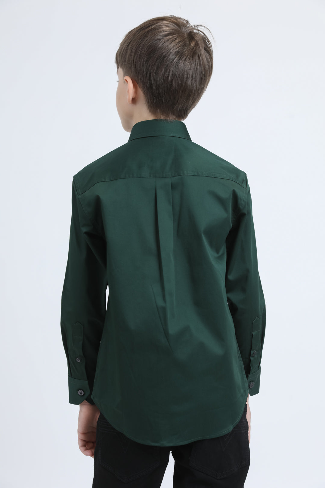 Platini CTK9667 boys' Cattle Dress Shirt in green, view 4