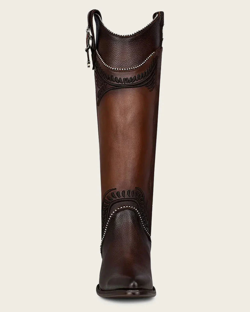 Cuadra Women Boots Damasco Chocolate Embroidery Round Toe CU583