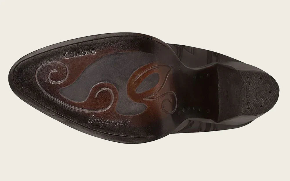 Cuadra Women Boots Damasco Chocolate Embroidery Round Toe CU583