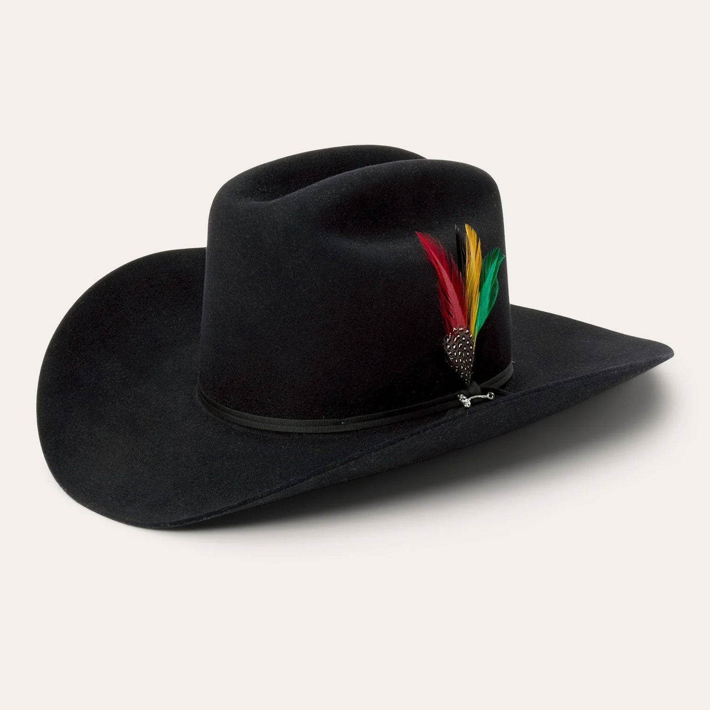 Stetson Rancher 6X black cowboy hat side view