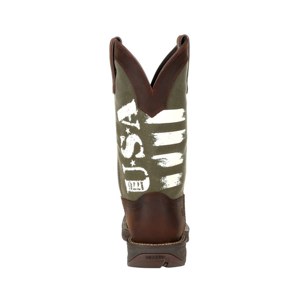 Rebel™ by Durango® Army Green USA Print Western Boot- DDB0313