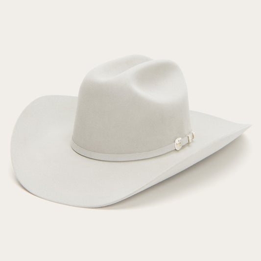 Stetson Shasta 10X mist grey cowboy hat side view