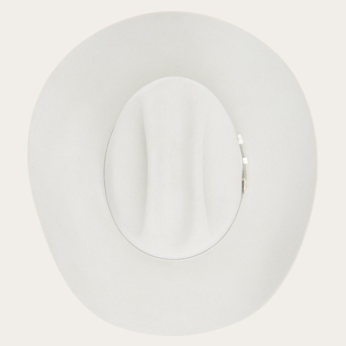 Stetson Shasta 10X mist grey cowboy hat crown detail