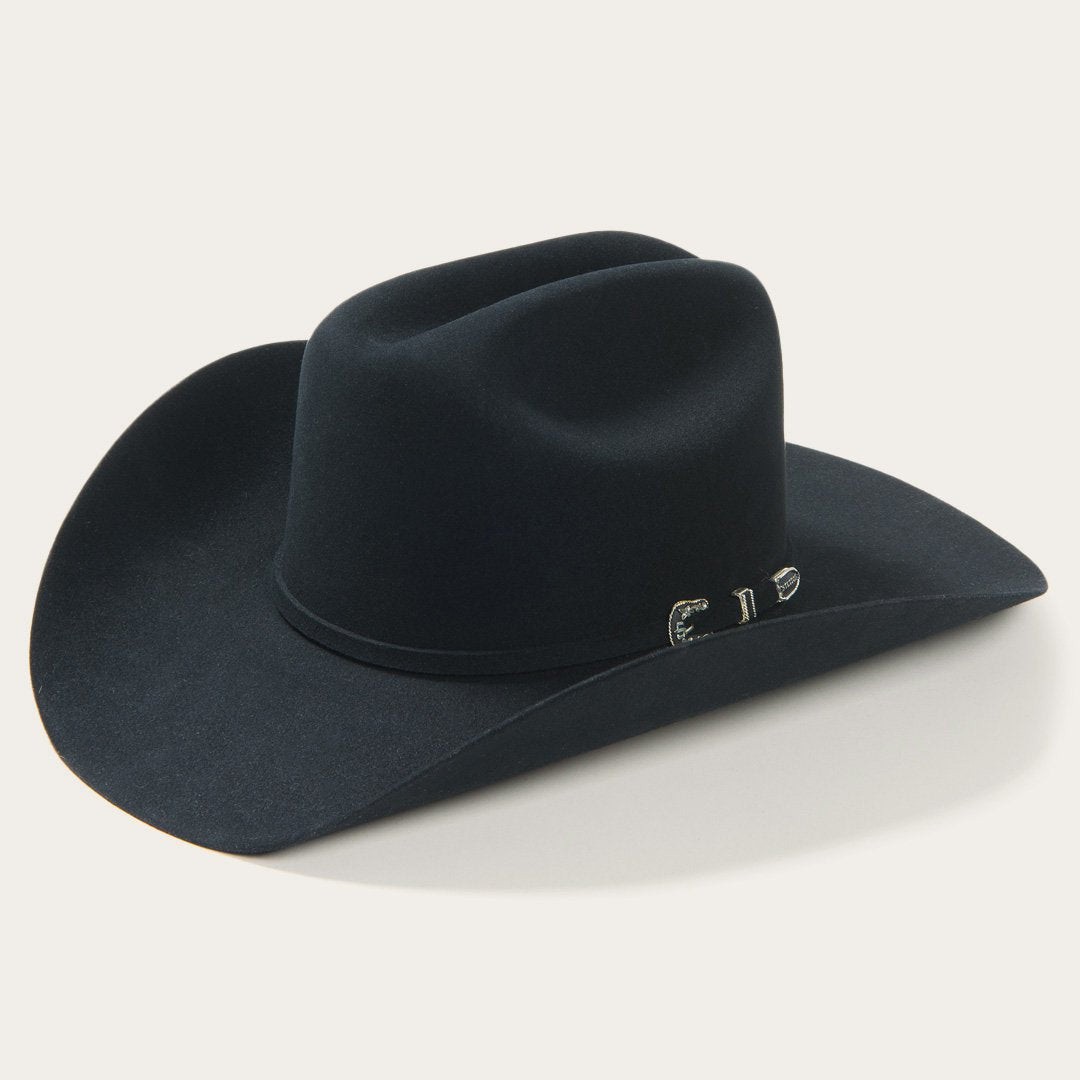 Stetson Skyline 6X black cowboy hat, side profile