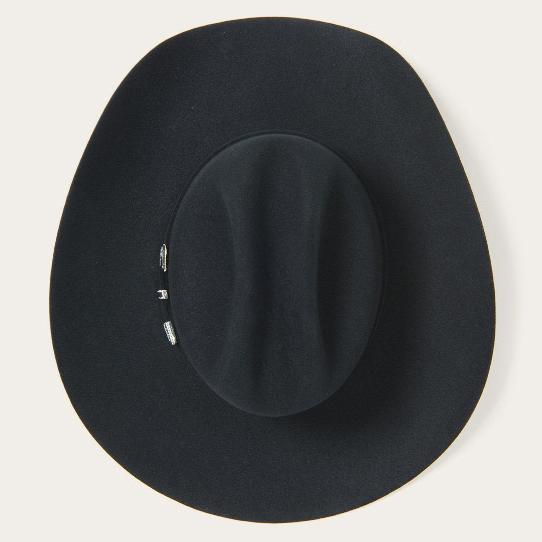 Stetson Skyline 6X black cowboy hat, back view