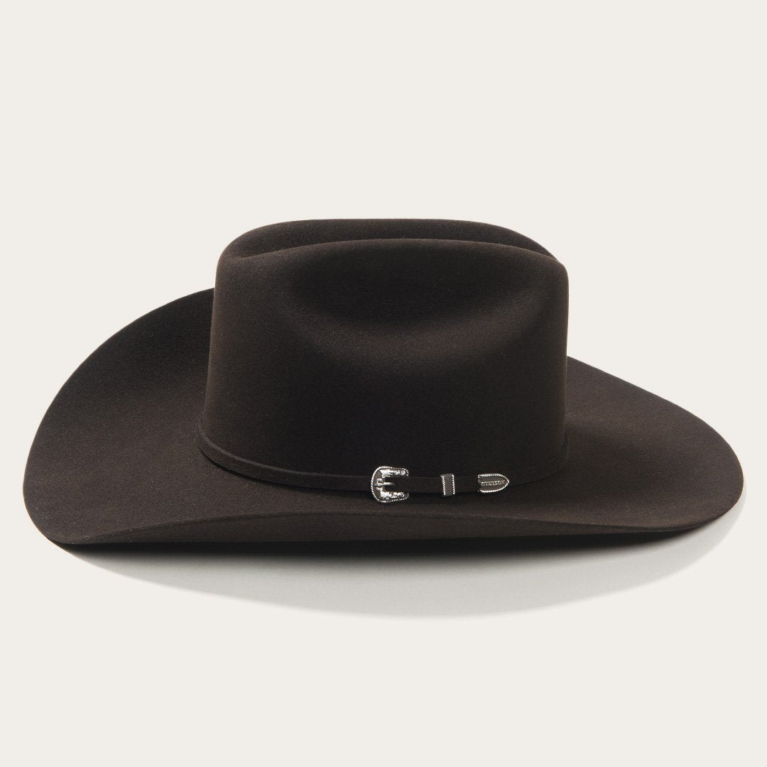 Stetson Skyline 6X chocolate cowboy hat, three-quarter view