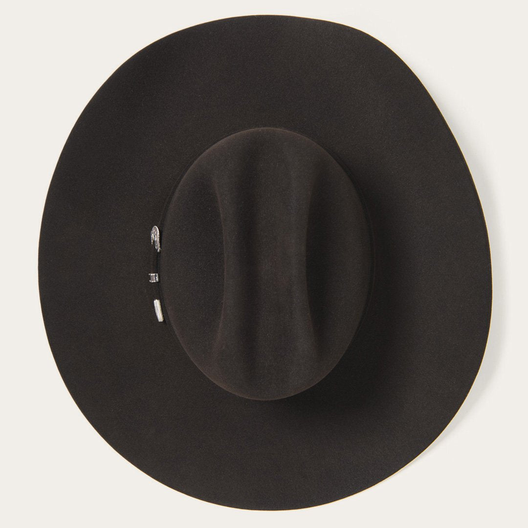 Stetson Skyline 6X chocolate cowboy hat, back view