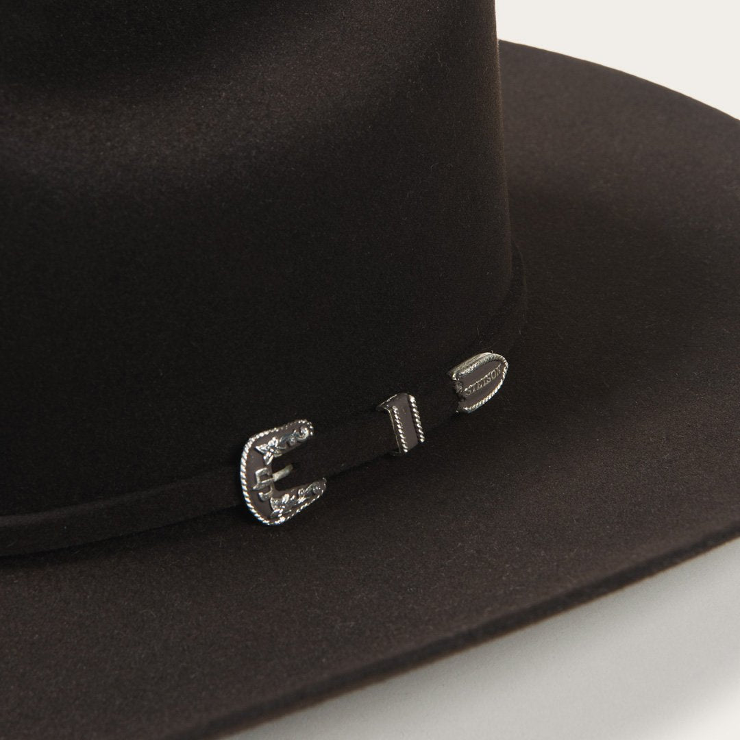Stetson Skyline 6X chocolate cowboy hat, interior satin liner