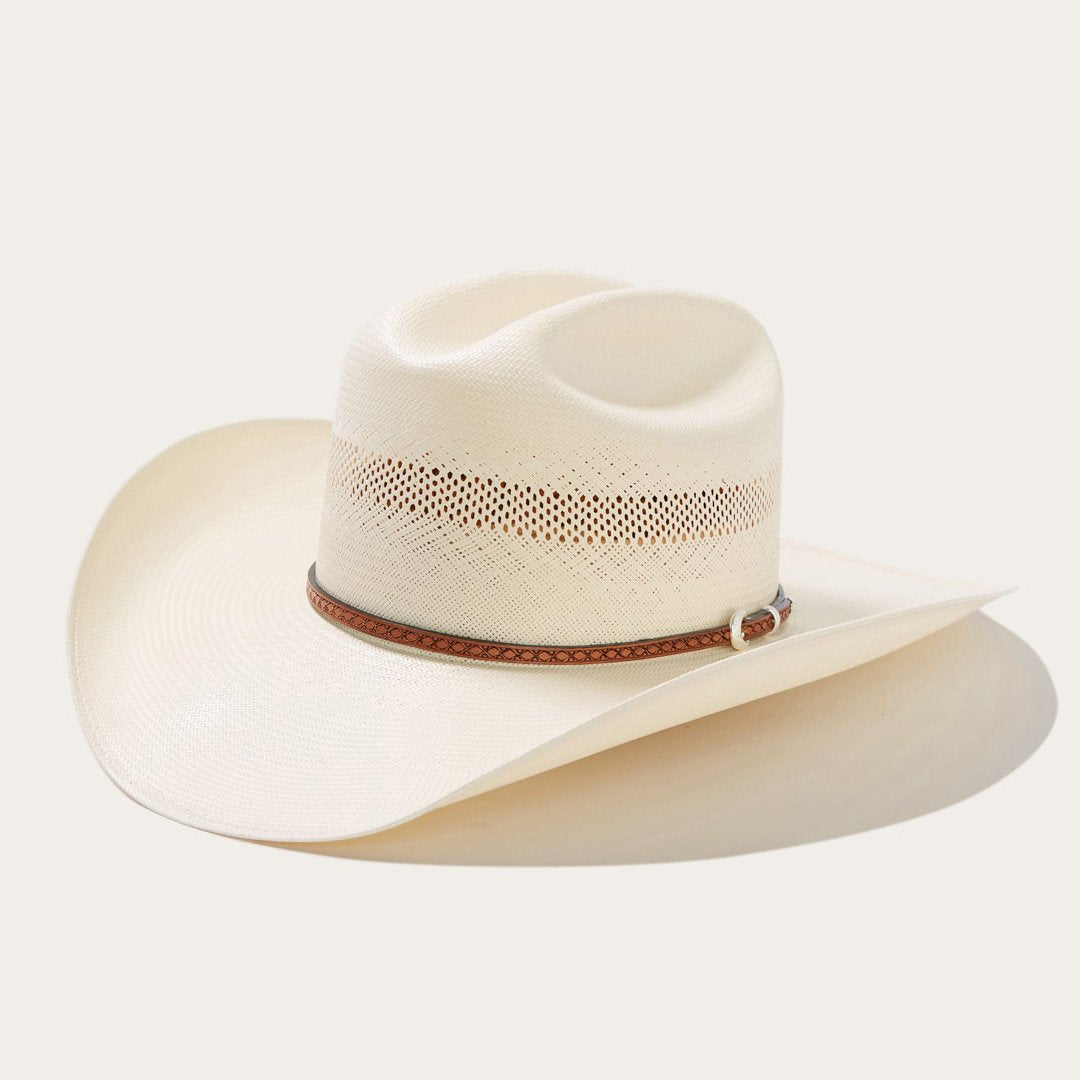 Stetson Griffin 100X straw cowboy hat side view