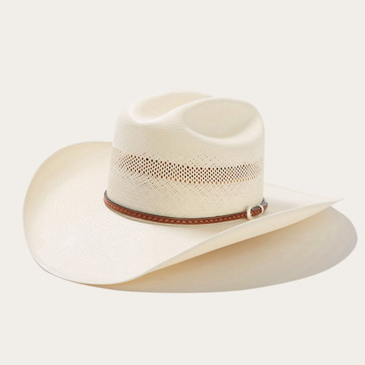 Stetson Griffin 100X straw cowboy hat side view