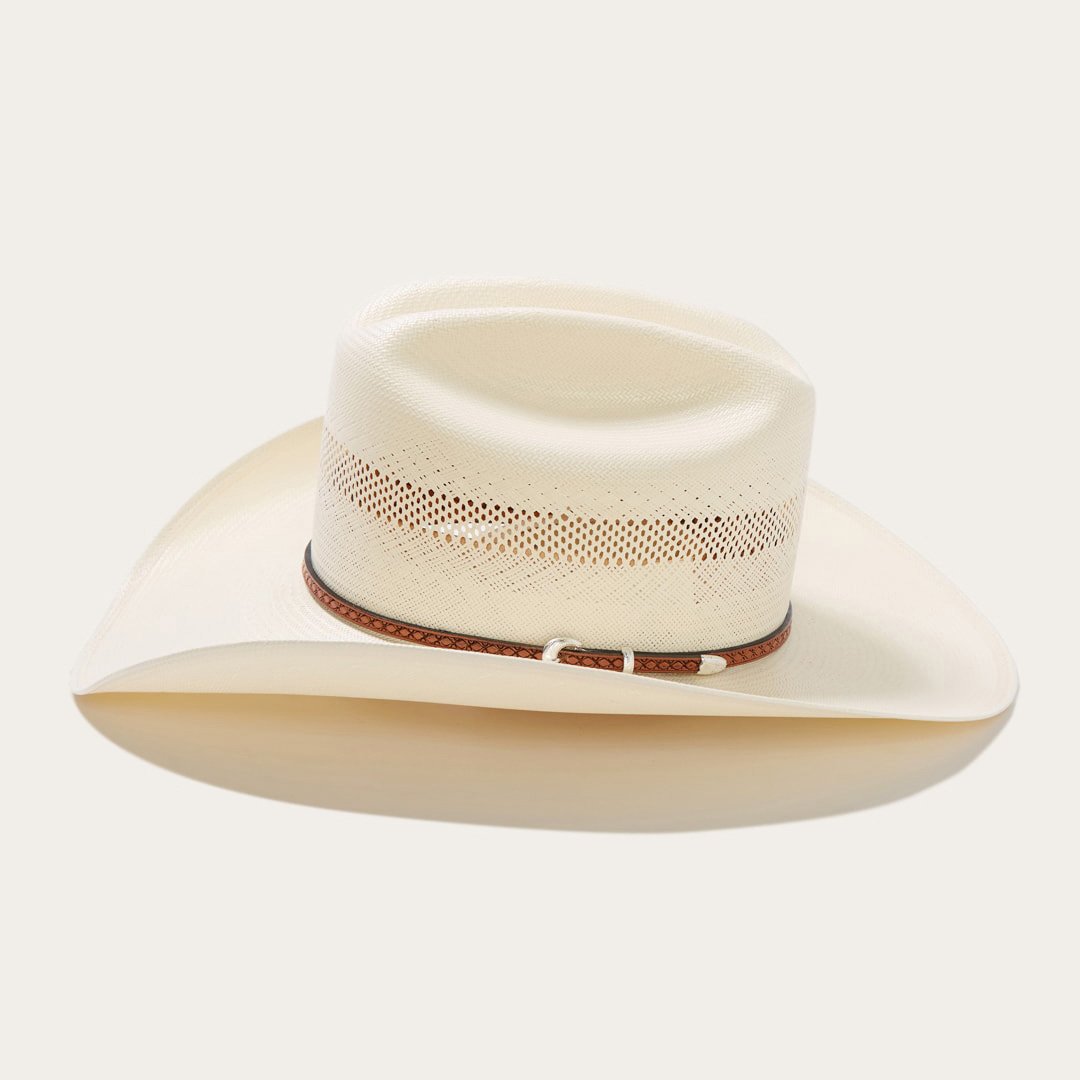 Stetson Griffin 100X straw cowboy hat back view