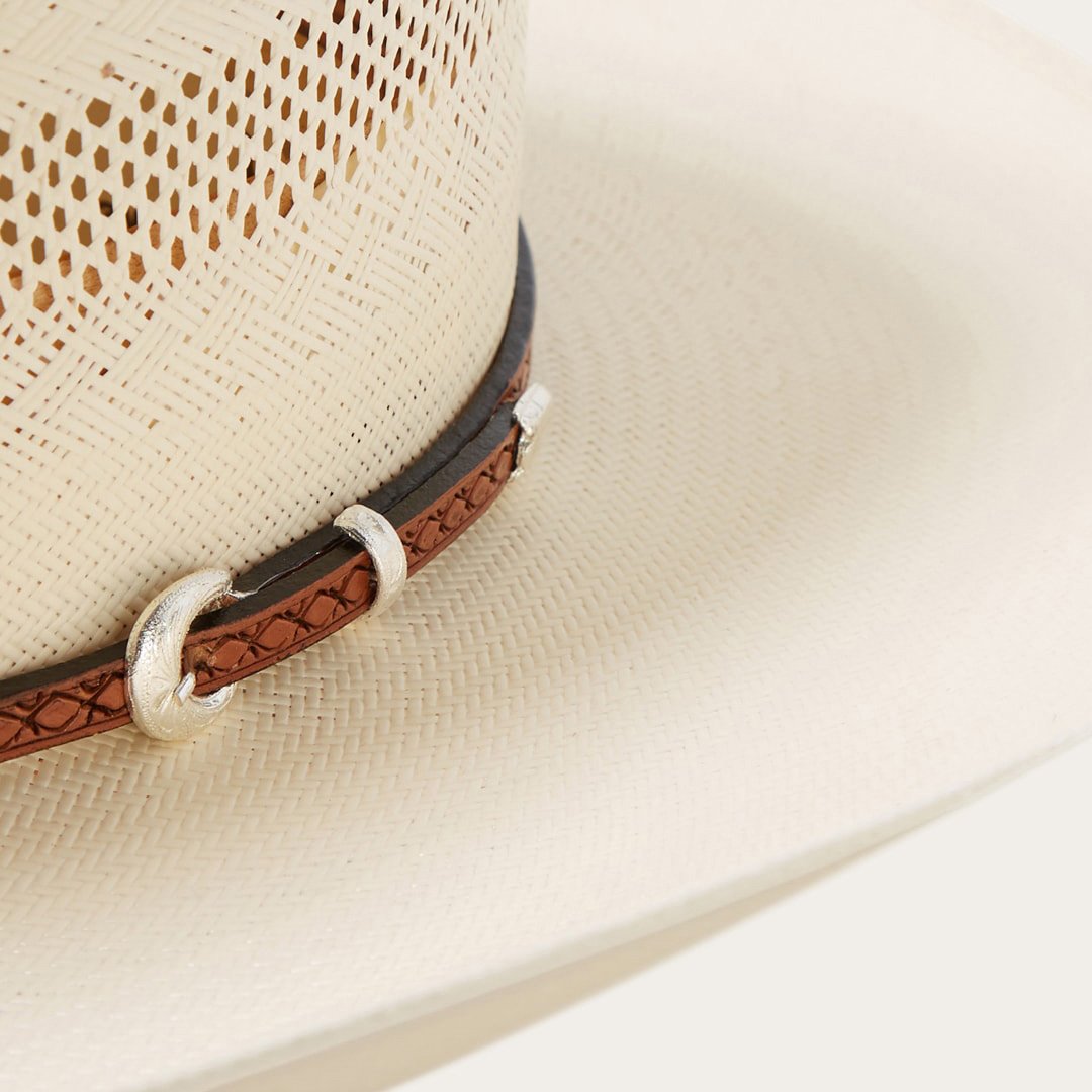 Stetson Griffin 100X straw cowboy hat interior sweatband