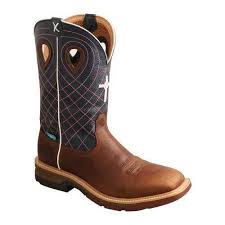 Twisted X Mens 12″ Alloy Toe Western Work Boot with CellStretch MXBAW01