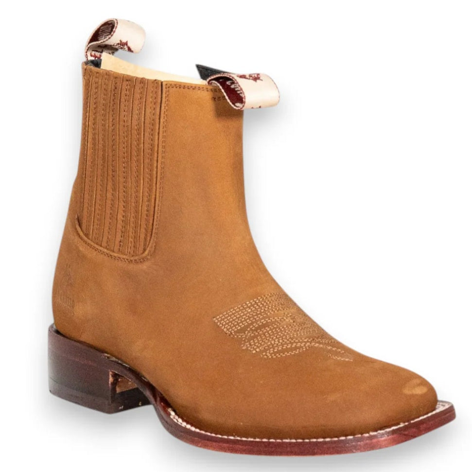 El Canelo El Paso Taupe Buck Ankle Boot
